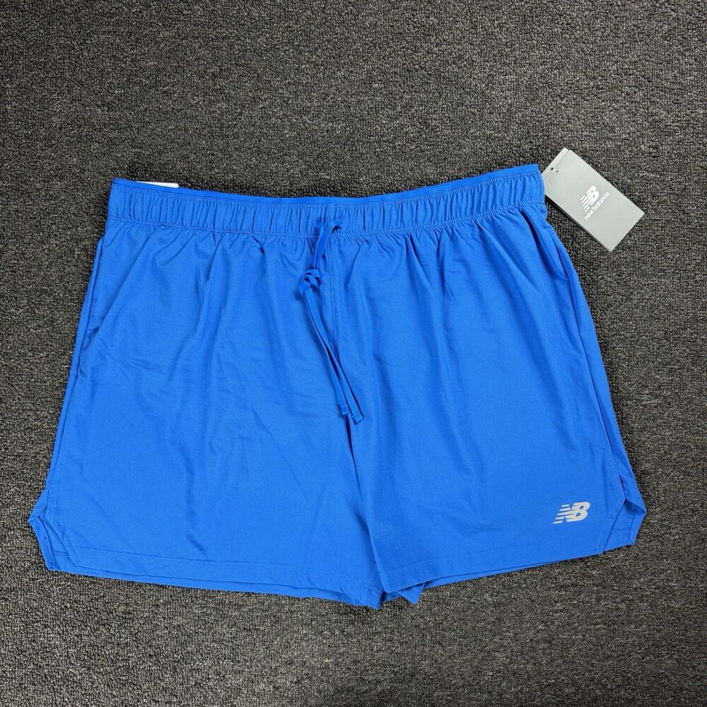 NWT New Balance Women's Size XL RC 5in Running Shorts Built in Briefs Blue